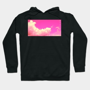 Head In The Clouds Pink Japanese Kanji Design Hoodie